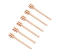 Fafeicy Bâtonnets en Bois pour Tremper le Miel, 50 Pièces, Tiges D'agitation en Bois Naturel de qualité Alimentaire avec Rainures Profondes pour la Distribution de Sirop de (Exquis 10CM)