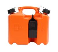 Fafeicy Bidon de Carburant et D' de Chaîne, 5 L, Double Chambre, Double Bec | Construction en Plastique, Réservoir de Carburant pour Tronçonneuse, Chambres Doubles, Buses de Verrouillage, équipement de