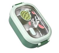 Fafeicy Boîte à en Acier Inoxydable, Boîte à Déjeuner en PP et Acier Inoxydable avec Séparateurs Amovibles, Récipient de Stockage des Aliments Anti-fuite pour étudiants et Employés de Bureau (GREEN)