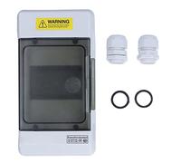 Fafeicy Boîte de Jonction à 4 Voies, Boîte de Distribution IP66 avec Couvercle Transparent et Support sur Rail DIN pour équipement de Communication Extérieur