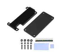 Fafeicy Boîtier de Protection pour Boîtier Zero 2W en Alliage D'aluminium et Plastique avec Dissipateur de Chaleur, Accessoires de Refroidissement (en-tête de Broche coloré Coquille Noire)
