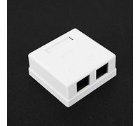 Fafeicy Boîtier Réseau RJ45 à Double Port, Conception Flexible, qualité Supérieure, Idéal pour Le Câblage du Bureau à Domicile