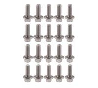 Fafeicy Boulons Hexagonaux à Bride en Acier Inoxydable 304, Vis à Tête à Bride M6x20, Fixation de Construction Industrielle pour L'industrie des Machines, 20 Pièces