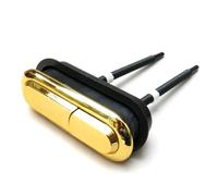 Fafeicy Bouton-poussoir de Toilette à Double Chasse avec Mécanisme à | Finition Dorée de Conception Ovale Galvanisée en ABS, Pièce de Rechange pour Réservoir de Salle de Bain