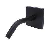 Fafeicy Bras de Pomme de Douche en Acier Inoxydable, Bride Carrée de 3,5 Pouces pour Remplacement Mural, Longueur de 6 Pouces 1/2 NPT, pour Mise à Niveau de Salle de Bain à Faire Soi-même (BLACK)