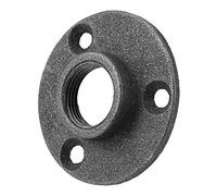 Fafeicy Bride de Sol en Fer Noir, Raccord de Tuyau en Fonte Malléable, 10 Pièces pour Meubles Industriels, Parfait pour les étagères et les Rails de Rideaux (DN20 3/4'')