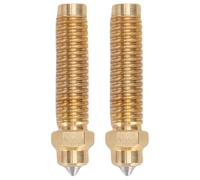 Fafeicy Buse D'Imprimante 3D Bimétallique Haut Débit 0.4mm Buse pour Imprimante 3D Centauri Carbone Laiton Acier trempé M6x25mm 2 Pièces