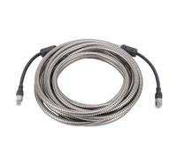 Fafeicy Câble D'extension Satellite Rectangulaire avec Manchon en Acier Inoxydable 16,4 Pieds/5 M, Cordon D'alimentation Ethernet IP68 de Remplacement pour Mini Gen3