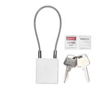 Fafeicy Cadenas de Verrouillage Industriel, 85mm, Câble en Acier et Aluminium avec 2 Clés pour L'isolation de L'arrêt et de la Maintenance des équipements