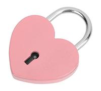 Fafeicy Cadenas en Forme de Coeur avec clé pour le Journal de Journal Décoratif Verrouillage en Métal Petit Verrouillage de sécurité (Rose)