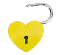 Fafeicy Cadenas en Forme de Coeur avec clé pour le Journal de Journal Décoratif Verrouillage en Métal Petit Verrouillage de sécurité (YELLOW)