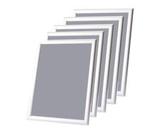 Fafeicy Cadre d'affiche en Aluminium A4 5 Pièces, Support d'affichage Professionnel avec Couverture Anti-PVC, adapté au Portrait ou au Paysage dans les Bureaux et les écoles