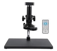 Fafeicy Caméra de Microscope 48MP 2K USB Caméra Industrielle Capteur CMOS 48 Mégapixels avec Objectif à Monture 180X C Anneau Lumineux 144 LED pour Laboratoire D'enseignement (Prise UE 1000-1200W)