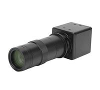 Fafeicy Caméra de Microscope Industriel 2MP avec Objectif Zoom C pour Moniteur VGA, Affichage d'image en Direct (Prise UE 100-240V)