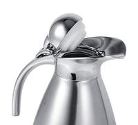 Fafeicy Carafe à café Isolée Sous Vide en Acier Inoxydable, Double Paroi 1,5 L 2 L avec un Bouton-poussoir, Théière Résistante à la Rouille Maintient les Boissons entre 122 et 140 °F pour une (1.5L)
