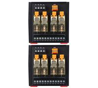 Fafeicy Carte de Commande de Relais PLC 2 Pièces Module de Relais 4 Canaux Support sur Rail DIN avec Base Enfichable 1NO 1NC 12A AC250V DC30V pour équipement Industriel de Tour CNC