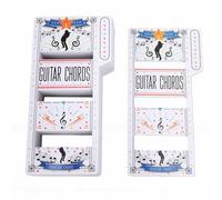 Fafeicy Cartes D'accords pour Guitare Folk Acoustique, Diagramme D'accords pour Guitare Basse électrique, 56 Morceaux pour Débutants, Séances Quotidiennes de Pratique et de Compos