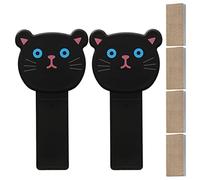Fafeicy Carton Bol de Toilettes Souppe-casse de Siège Douce de Couvercle de Couvercle de Toilette sucré et Confortable pour la Salle de Bain Ménage/Matériau PP Adulte (Modèle de chat noir [2