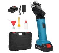Fafeicy Cisaille à Mouton au Lithium-ion à 6 Vitesses et 9 Dents, Tondeuse à Laine, Poignées Ergonomiques pour Utilisation à la Ferme et dans les Pâturages Familiaux (Prise UE et 2 batteries)