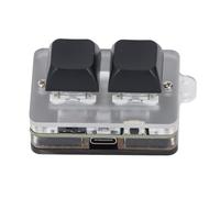 Fafeicy Clavier 2 Touches 2 X 1,4 Pouces Clavier de Programmation à 2 Touches Prise en de la Programmation Macro et Logiciel Commutateur Bleu Clavier personnalisé avec Lumière RVB