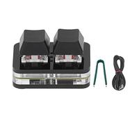Fafeicy Clavier Mécanique à 2 Touches avec Interrupteur Rouge, Touches Macro à Programmation Facile, Fonction Copier-Coller pour Les Joueurs et Les Utilisateurs de PC (Black)