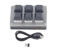 Fafeicy Clavier Mécanique sans Fil de Type C, Clavier Mécanique, 6 Touches Personnalisables, USB BT 2.4G, efficacité énergétique, Fonctionnalités Polyvalentes, Touches, Claviers