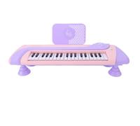 Fafeicy Clavier Piano 37 Touches pour Enfants, Rose Violet Tout Petit | Alimenté par Batterie, Corps en Plastique, Touches Numérotées aux Bords Arrondis, Pupitre Amovible et Partition