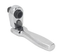 Fafeicy Clé à Cliquet à Tête 1/4" 72 Dents avec Pivot à 80 Degrés, clé à Douille à Tête Mobile pour Espaces Restreints, Poignée Ergonomique et Changement Rapide de Douille