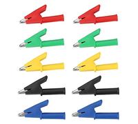 Fafeicy Clip de Test P2002, Jeu de Clips D'essai isolé 10pcs avec Prise de Banane 4 Mm, Entraînements de Test de sécurité 20A 380V pour le Multimètre, les électriciens et L'électronique