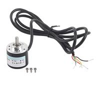 Fafeicy Codeur D'Arbre Codeur Rotatif Incrémental ABZ 3 Phases 1000B 1024B DC 5 24 V 30 KHZ Arbre de 6 Mm 3000 6000 Tr/min avec Couplage Flexible pour L'ingénierie Bureautique (1000Z)