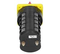 Fafeicy Commutateur Universel 8 Positions, 16A 110-380V | Commande de moteur et sélecteur de circuit, contacts en alliage d\'argent, boîtier ignifuge en PC, panneau d\'équipement de