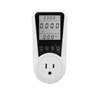 Fafeicy Compteur de Consommation électrique Prise, 120VAC 15A Watt Volt | Mesure le Coût en KWh et la Consommation Cumulée, Batterie Rechargeable Intégrée avec Mémoire, Alarme de Surcharge et Flash