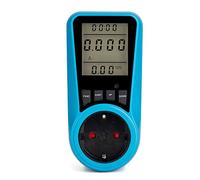 Fafeicy Compteur de Consommation électrique Prise, 120VAC 15A Watt Volt | Mesure le Coût en KWh et la Consommation Cumulée, Batterie Rechargeable Intégrée avec Mémoire, Alarme de Surcharge et Flash