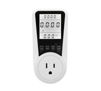 Fafeicy Compteur de Consommation électrique Prise, 120VAC 15A Watt Volt | Mesure le Coût en KWh et la Consommation Cumulée, Batterie Rechargeable Intégrée avec Mémoire, Alarme de Surcharge et Flash