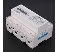 Fafeicy Compteur Intelligent, Compteur de Puissance électronique triphasé DTM125S avec Indications LED, Mesure de Direction AC pour 3x220V/380V 50Hz, 3x20(80) A, Installation de Type Rail, Niveau de