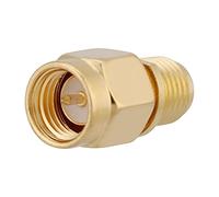 Fafeicy Connecteur Coaxial SMA RF 5 Pièces, Adaptateur en Laiton plaqué or pour Station de Base GPS D'antenne, avec Large Bande Passante de Fréquence 0 6 GHz, Impédance 50 Ohms