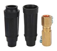 Fafeicy Connecteur de Câble de Prise de Soudure Rapide, Coupleur Mâle, Prise en Caoutchouc Isolante 250A 25-35MM, Très Pratique, Bonne Isolation, Caoutchouc et Laiton, Effet Anti-Chute, avec Fixation