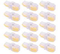 Fafeicy Connecteur de Fil de Type T, Bornier à épissure Rapide 2 en 1 avec Matériau Ignifuge pour la Commande électrique des Moteurs D'éclairage (YELLOW)