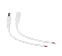 Fafeicy Connecteur Jack d'alimentation CC Mâle Femelle 5,5x2,1mm, Fil de Câble Polyvalent, Idéal pour Les Bandes Lumineuses LED, Les Caméras de Vidéosurveillance et Les Petits Appareils (White)