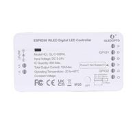 Fafeicy Contrôleur de Bande LED WiFi Smart RGB Music Sync Contrôleur de Bande Lumineuse LED avec Microphone Plus de 100 Effets Dynamiques pour la Décoration de Fête à la Maison Matériau