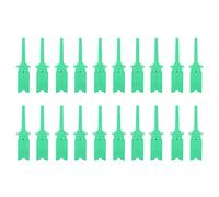 Fafeicy Crocodiles de Test Plats, Lot de 20 Pinces de Serrage en Cuivre | Accessoires de sonde d\'analyseur logique, pointes conductrices nickelées, poignée à ressort comprimé, connexion de fil