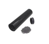 Fafeicy Cylindre Sand Shaker Instrument de Percussion en Acier Inoxydable avec Rythme de Caoutchouc Rythme Latin Percussion pour les Batteurs et les Artistes (BLACK)