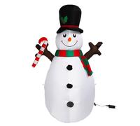 Fafeicy Décoration de Bonhomme de Neige Gonflable de 5,2 Pieds avec des Effets Légers, Un Stockage Compact de Festival Vif Facile à Utiliser Une Utilisation Polyvalente pour la Pelouse de Cour