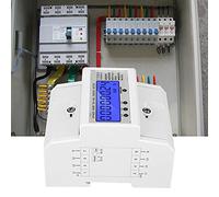Fafeicy DIN Rail Compteur D'énergie, 3 Phases 4 Fils LCD Rétroéclairage | KWH, affichage lumineux à 6 chiffres et à 2 chiffres, suivi de la consommation d\'électricité pour les systèmes de panneaux