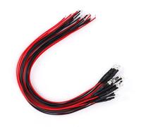 Fafeicy Diode LED Filaire Blanc Chaud 3mm Objectif Clair Indicateur 50pcs 5 à 12V 20cm Faible Puissance pour Modèles de Voitures Projets Electroniques Affichage de l'état