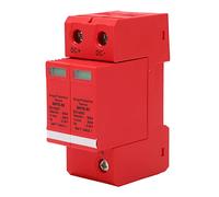 Fafeicy Disjoncteur de Protection Contre Les Surtensions SPD DC 1000 V 60 KA avec Indicateur D'état D'installation sur Rail pour Système Photovoltaïque Solaire Domestique (2P)