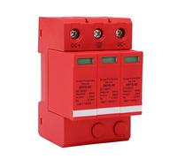 Fafeicy Disjoncteur de Protection Contre Les Surtensions SPD DC 1000 V 60 KA avec Indicateur D'état D'installation sur Rail pour Système Photovoltaïque Solaire Domestique (3P)