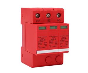 Fafeicy Disjoncteur de Protection Contre Les Surtensions SPD DC 1000 V 60 KA avec Indicateur D'état D'installation sur Rail pour Système Photovoltaïque Solaire Domestique (3P)