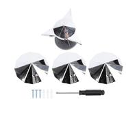 Fafeicy Dispositif Multifonctionnel de Dissuasion Rotatif à Réflecteur | Conception Rotative Réfléchissante pour Pigeons, Pics, Bateaux et Toits, Matériau ABS Léger -vent