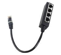 Fafeicy Doubleur Rj45 Multiprise Ethernet Splitter 1 à 4 Port Repartiteur Cable Ethernet Rj45 pour la Transmission du Réseau Stable Compatible avec Le Router PC TV Office Home